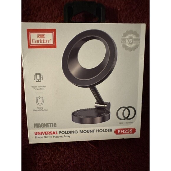 Earldom Universal Folding Mount Holder EH235 Magnetic Mount Open Box - Picture 10 of 10